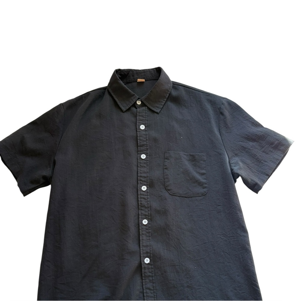 Black Casual Button Down Shirt for Men